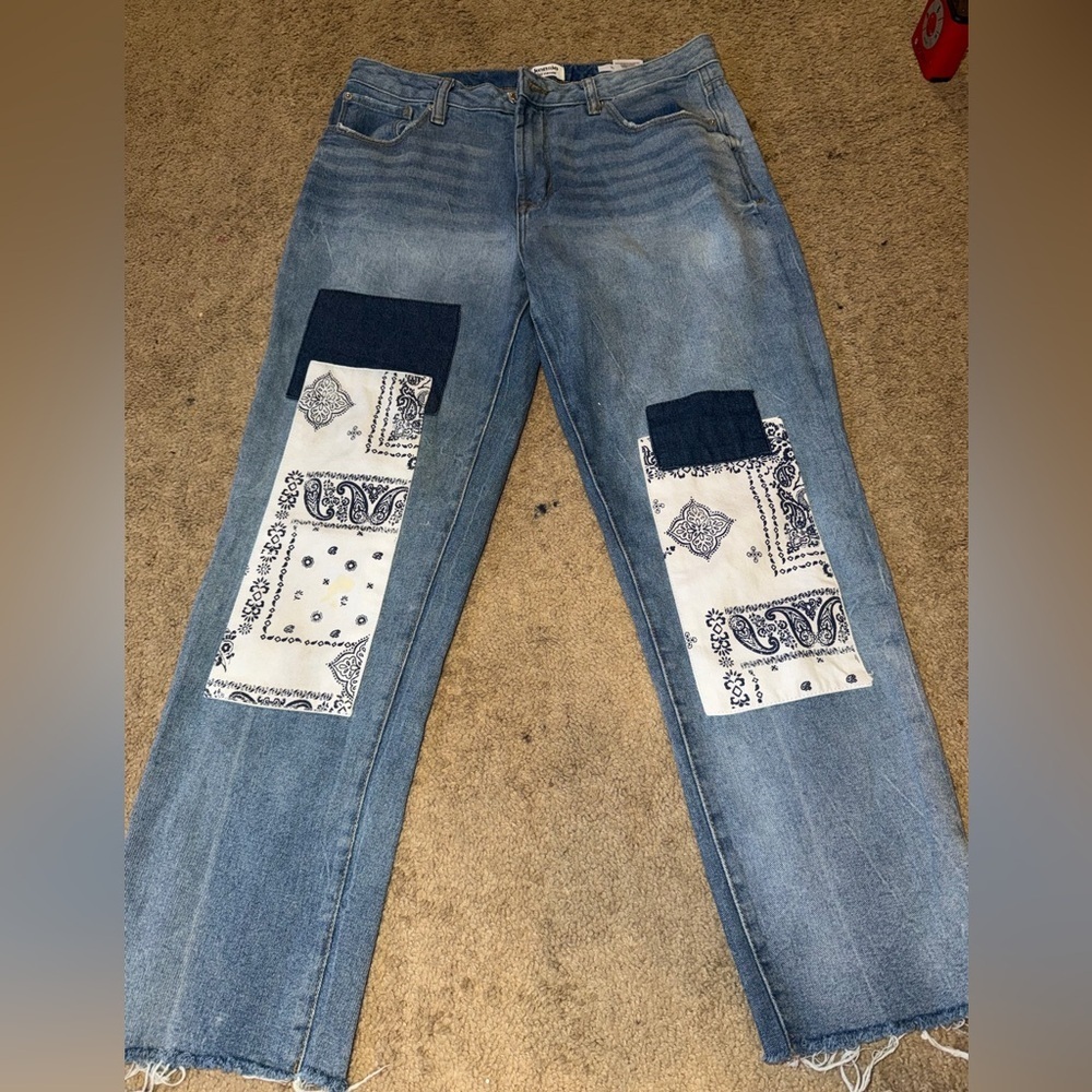 Kenzie The Slim High Rise Patchwork Jeans
